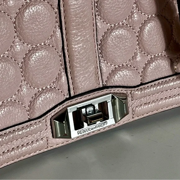 Rebecca Minkoff Love Crossbody Blush Pink Quilted Leather Feminine Quiet Luxury - Picture 2 of 15